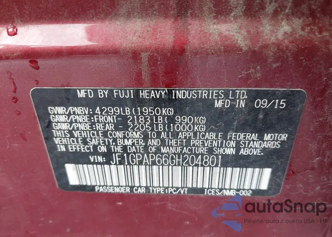 JF1GPAP66GH204801: 43580209
