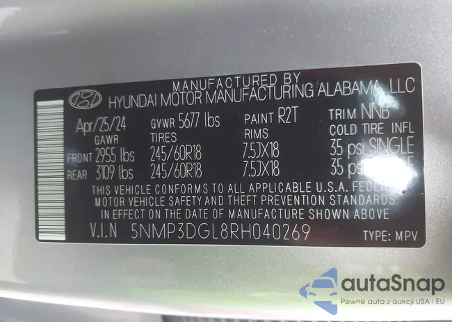 5NMP3DGL8RH040269: 43580239