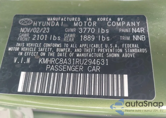 KMHRC8A31RU294631: 43581366