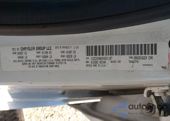 1C3CDZABXEN221187: 43581375