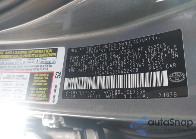 4T1DAACK9SU622878: 43581453