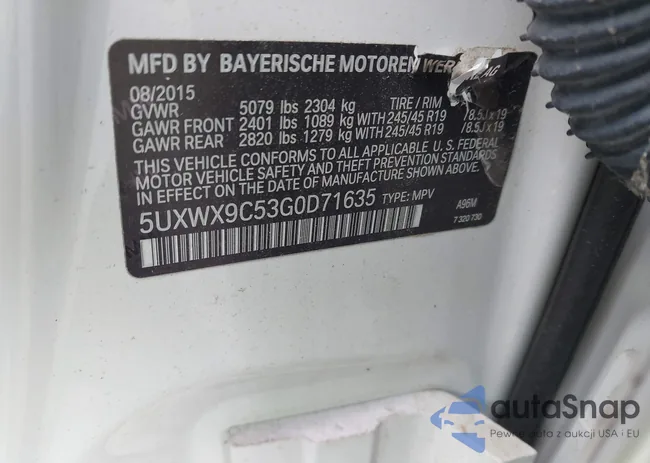 5UXWX9C53G0D71635: 43581476