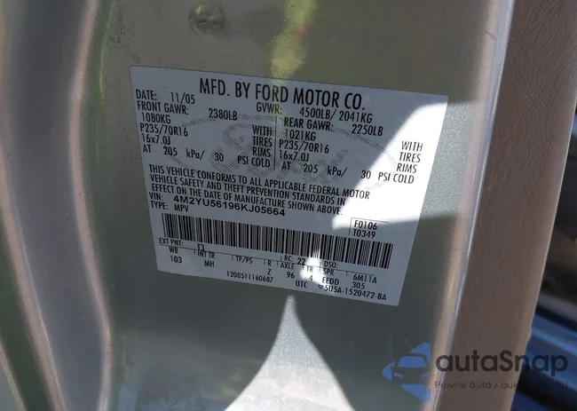 4M2YU56196KJ05664: 43581514