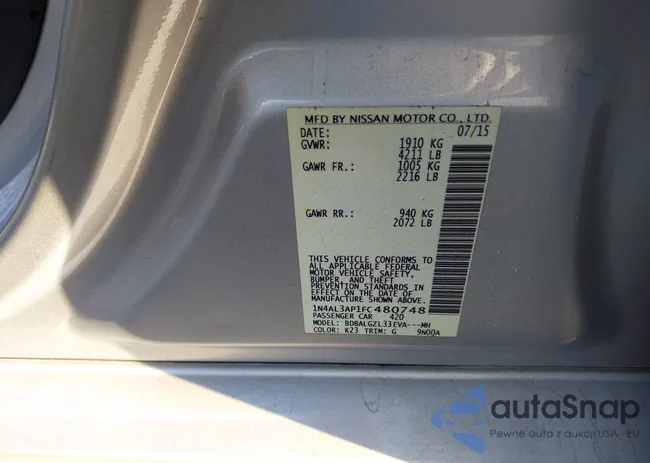 1N4AL3AP1FC480748: 43581519