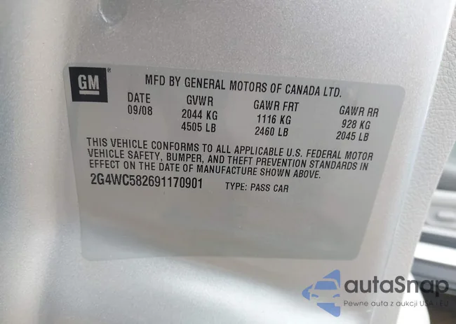 2G4WC582691170901: 43581608