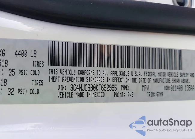 3C4NJCBB0KT692995: 43581713