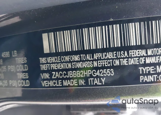 ZACCJBBB2HPG42553: 43581723