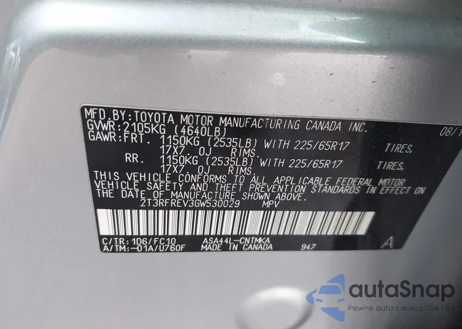 2T3RFREV3GW530029: 43581002