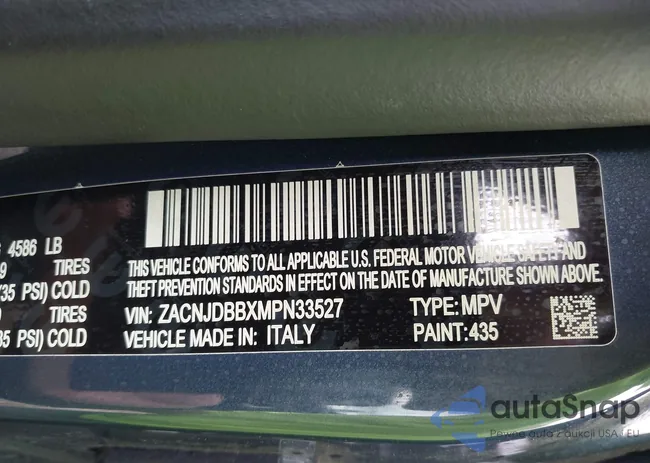 ZACNJDBBXMPN33527: 43581092