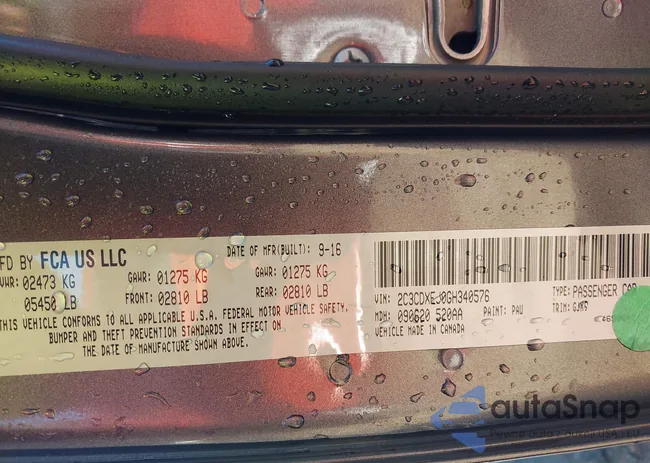 2C3CDXEJ0GH340576: 43581149