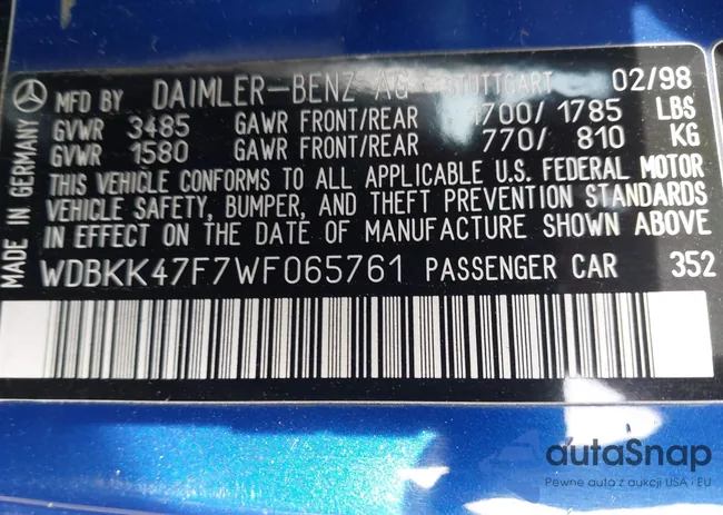 WDBKK47F7WF065761: 43582478