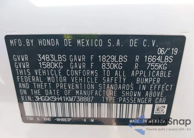 3HGGK5H41KM738887: 43582514