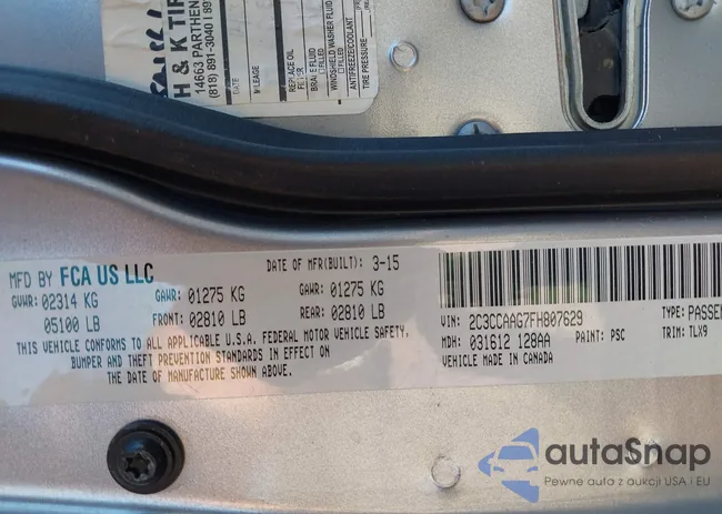 2C3CCAAG7FH807629: 43582653