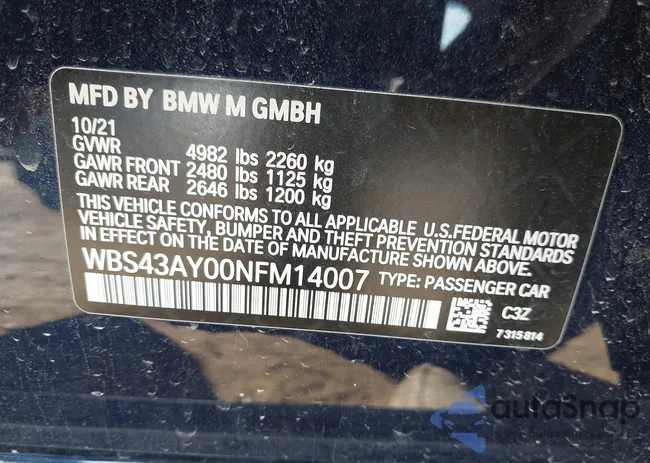 WBS43AY00NFM14007: 43582731