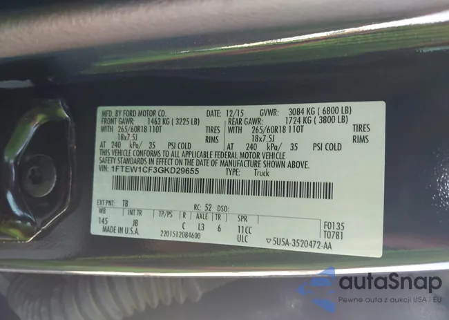 1FTEW1CF3GKD29655: 43582055