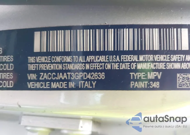 ZACCJAAT3GPD42636: 43582064