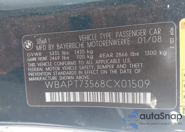 WBAPT73568CX01509: 43582048