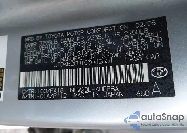 JTDKB20U153042801: 43582152