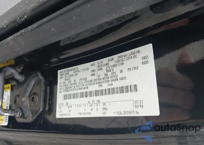 1FTEX1CP7LFA81418: 43583429