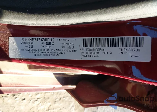 1C3CCCAB0FN617419: 43583435