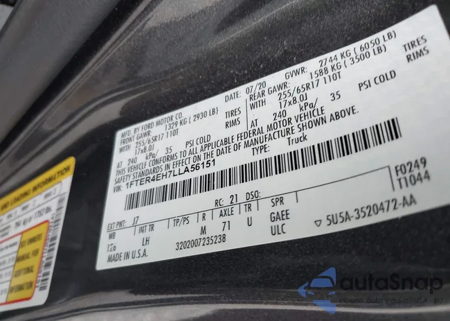 1FTER4EH7LLA56151: 43583587