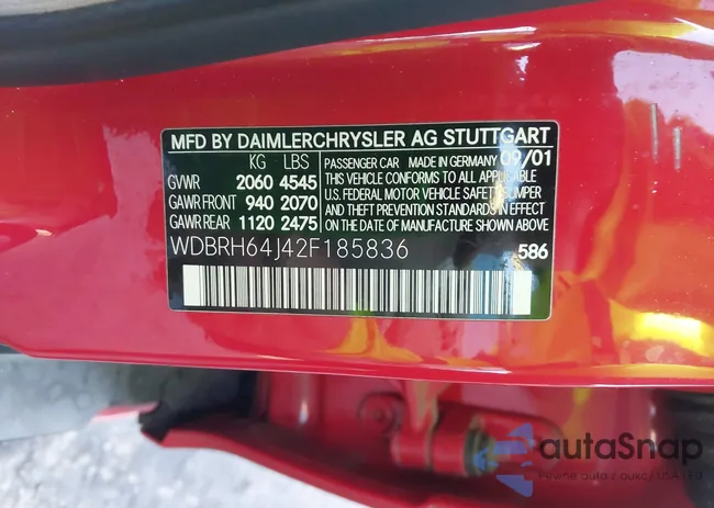 WDBRH64J42F185836: 43582999