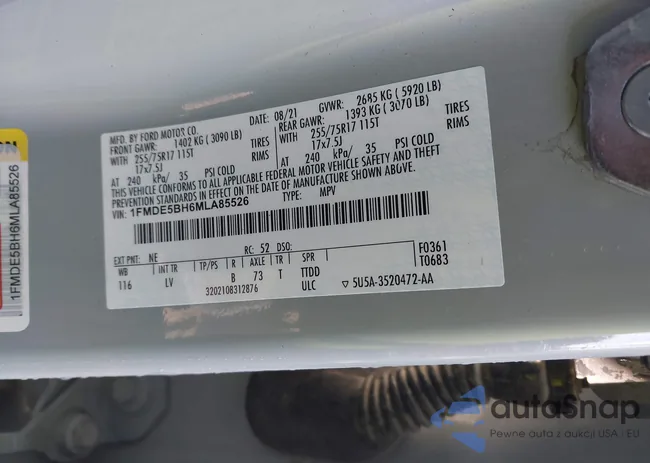 1FMDE5BH6MLA85526: 43583146