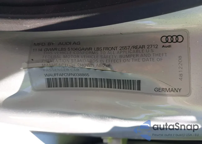 WAUFFAFC5FN038865: 43583235