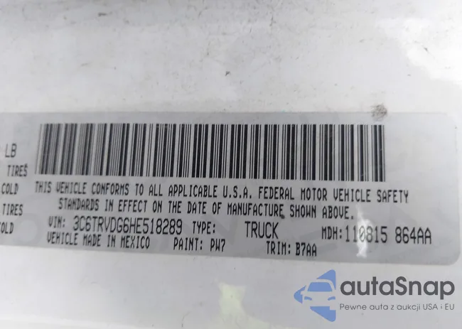 3C6TRVDG6HE518289: 43583305