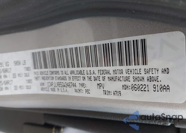 1C4PJLAB5GW346744: 43584350