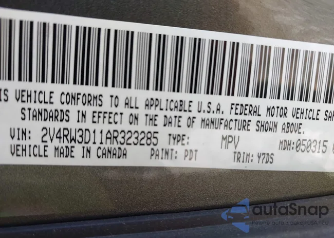 2V4RW3D11AR323285: 43584629