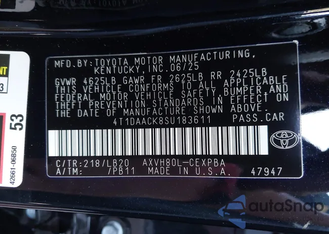 4T1DAACK8SU183611: 43584682
