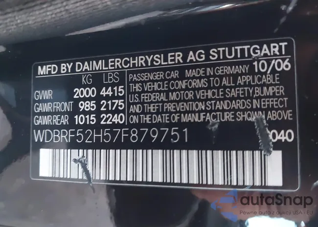 WDBRF52H57F879751: 43584739