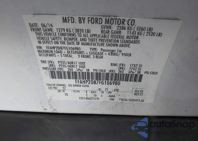 1FAHP2D87FG106980: 43584776