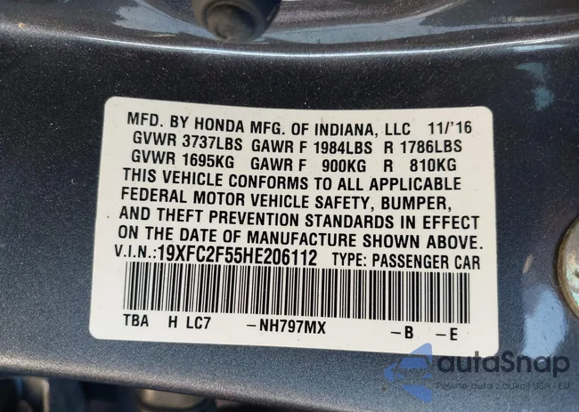 19XFC2F55HE206112: 43584804