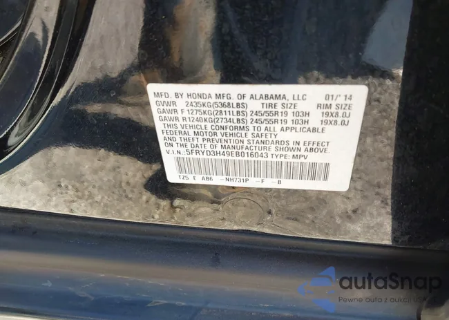 5FRYD3H49EB016043: 43584888