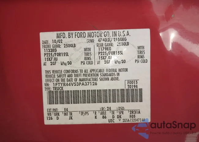 1FTYR44V53PA37126: 43583914