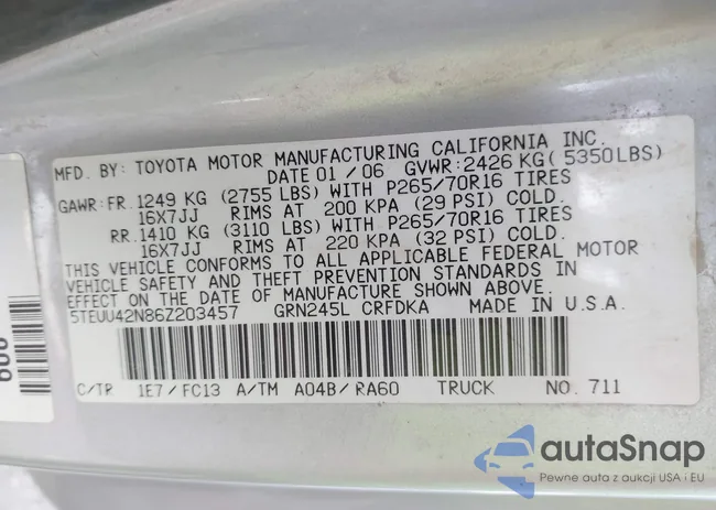 5TEUU42N86Z203457: 43584218