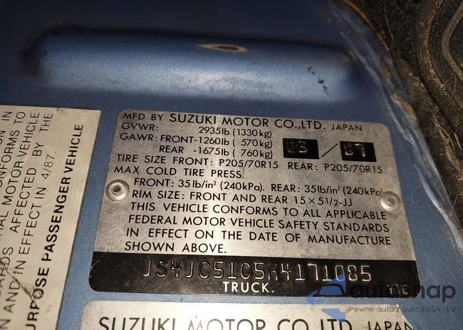 JS4JC51C5H4171085: 43584322