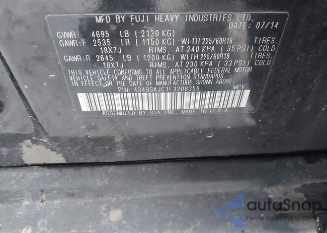 4S4BSAJC1F3208358: 43585430