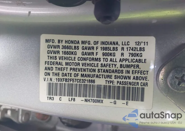 19XFB2F57CE321886: 43585508