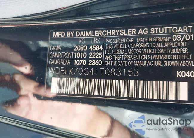 WDBLK70G41T083153: 43584912