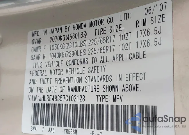 JHLRE48357C102128: 43584948