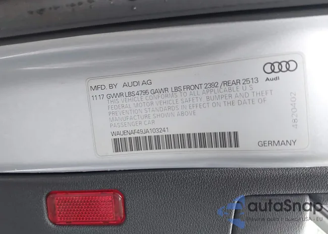 WAUENAF49JA103241: 43584961