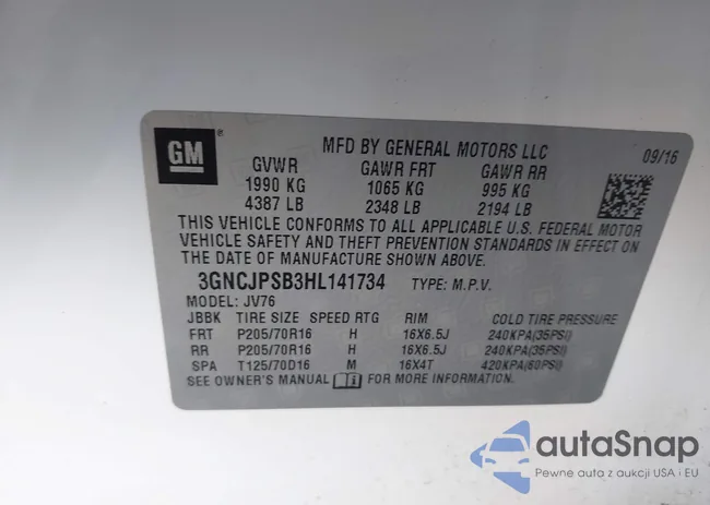 3GNCJPSB3HL141734: 43585007