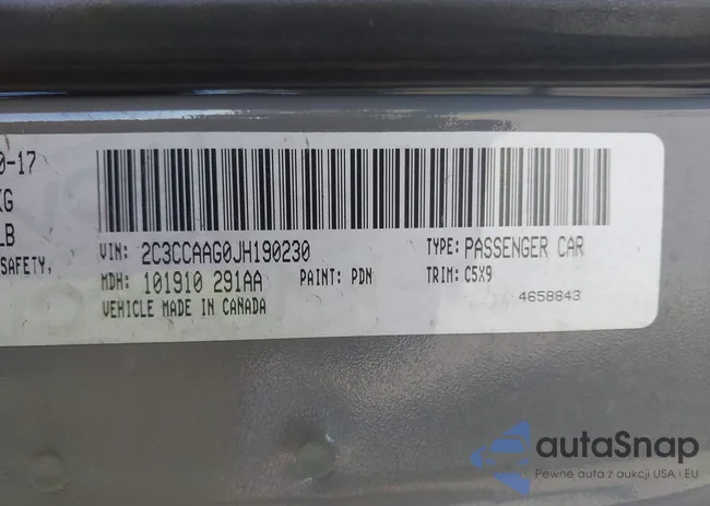 2C3CCAAG0JH190230: 43585016