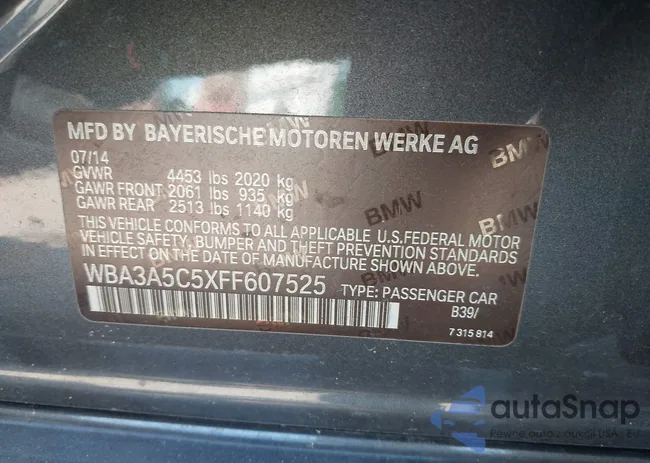 WBA3A5C5XFF607525: 43585026