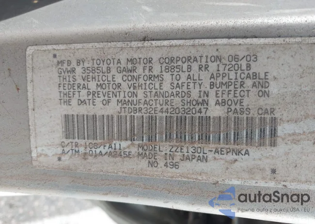 JTDBR32E442032047: 43585053