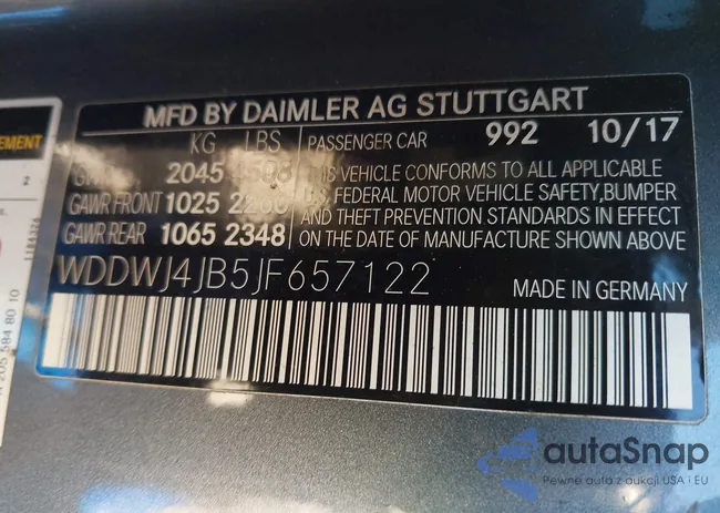 WDDWJ4JB5JF657122: 43585062