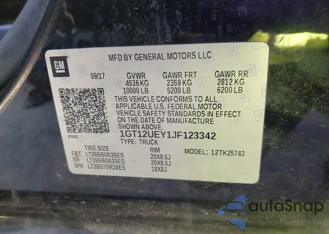 1GT12UEY1JF123342: 43585133